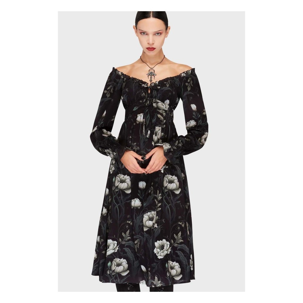 Killstar Ivorys Chorus midi dress floral XS